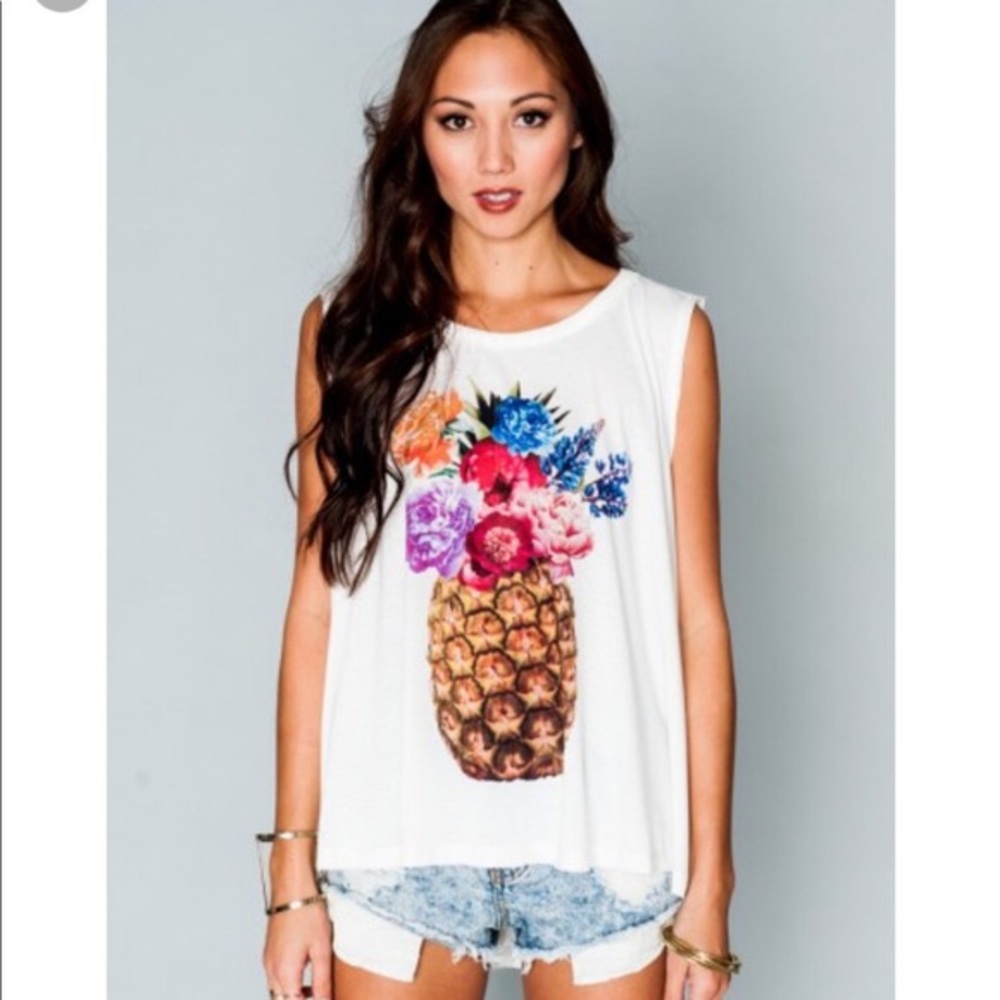 Show Me Your Mumu Jolo tank pineapple graphic